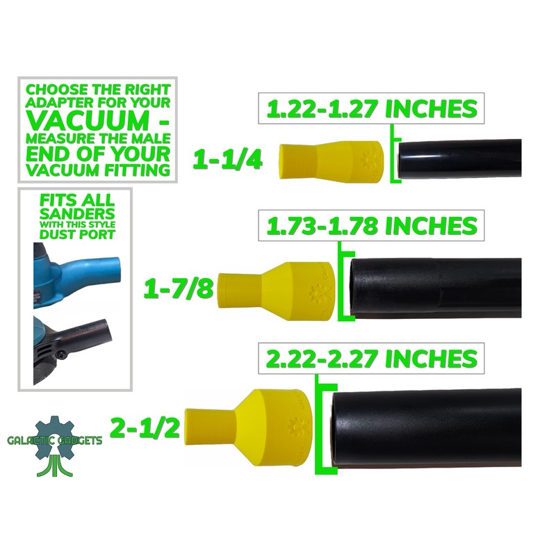 Vacuum Adapter for Makita Sanders - Multiple Sizes - Dust
