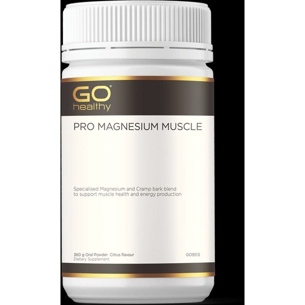 GO Healthy PRO Magnesium Muscle Powder 360g - Citrus - Expiry 06/24