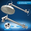 Nuodan High Pressure Rain Shower Head with 11'' Extension Arm