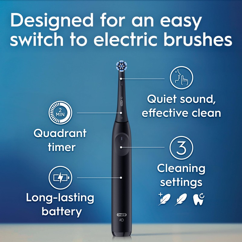 Oral-B Rechargeable Electric Toothbrush, iO2 Starter Kit, 3 Cleaning Modes,