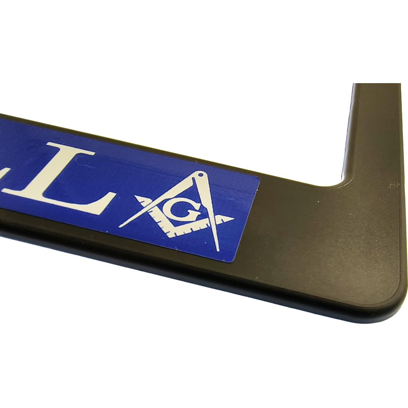 Prince Hall Mason F. & A.M. Text Decal Plastic License
