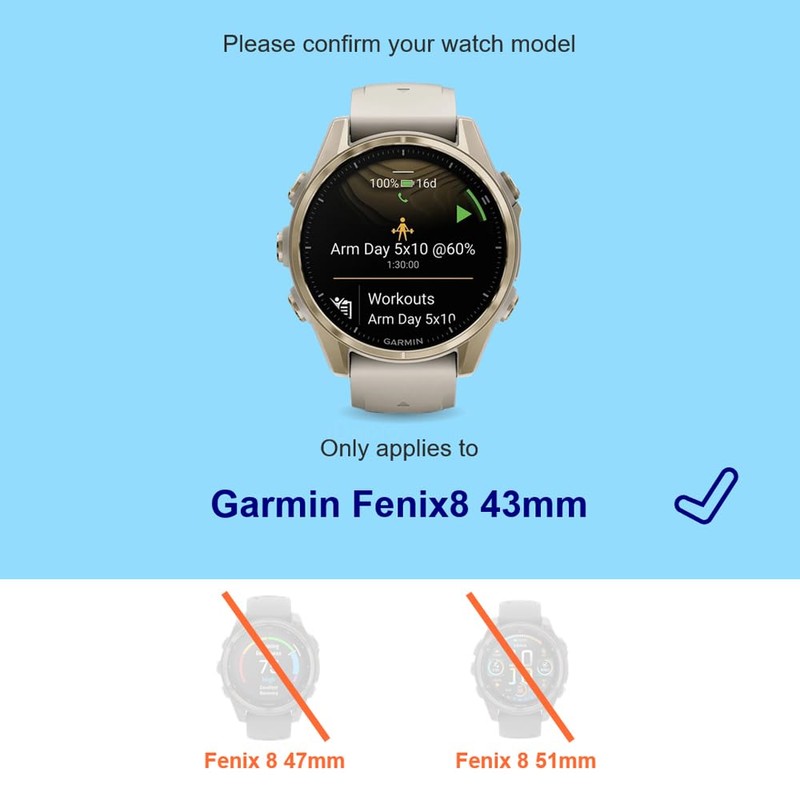 iDaPro [4+4 Pack Screen Protector for Garmin Fenix 8 AMOLED