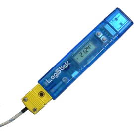 LogStick LS450-T(K) Thermocouple Data Logger, High Precision Thermometer, Glass Coated K Type Thermocouple, Anti-Viral and Antibacterial