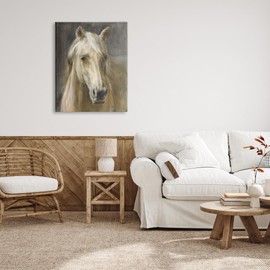 Stupell Industries Palomino Horse Portrait Canvas Wall Art Design by Danhui Nai