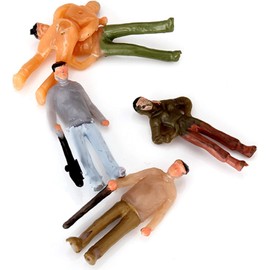 100 Pcs Mix Scale Figures 1:75 Train Scale OO Painted Colorful People Passenger Model Figure