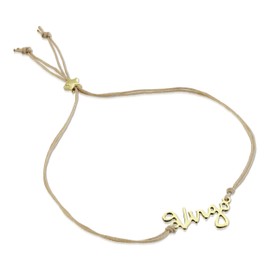 Lucky Feather - Pulsera del zodiaco – Pulsera de signo celestial con constelación del zodiaco sumergida en oro de 14 quilates, regalo de cumpleaños para mujeres y niñas en cordón ajustable de 7 a 8 pulgadas con palanca deslizante, 8 pulgadas