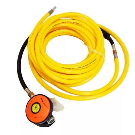 HPDMC Scuba Hookah Air Breathing Hose 50ft 100ft + Regulator and Mask for Snorkelling - Regulator+100ft Hose