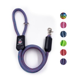 Warren London Climbing Rope Dog Leash | 5ft Length with Options for Reflective | Ergonomic Grip Comfort Control and Durability | Heavy Duty for Small Medium and Large Dogs | Purple