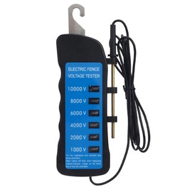 WDKXCN Electric Fence Tester, Fence Voltage Tester, Fence Fault Finder Farming Equipment Testing Tool, Fence Voltmeter Testing 1000-10000V with 6pcs Lights for Farm Livestock Equipment