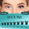 Individual Eyelashes, 80D/100D DIY Cluster Eyelashes, 0.07 D Curl, 10-18