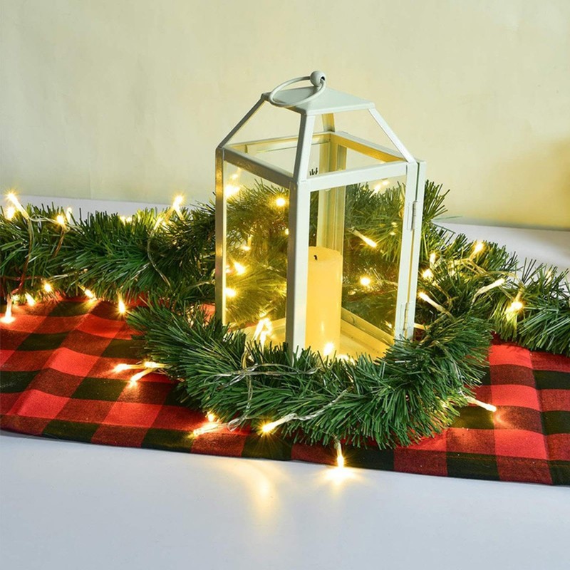 Garland Decorations | Mantle Garland - Artificial Green Tinsel Garland,