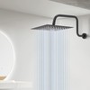 NearMoon S Shape Shower Extension Arm with Flange, Stainless Steel