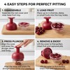 4-Cherry Pitter Tool, Easy Press Cherry and Olive Pit Remover