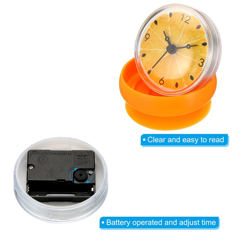 PATIKIL Waterproof Shower Clock, Non Ticking Silent Mini Cute Mirror