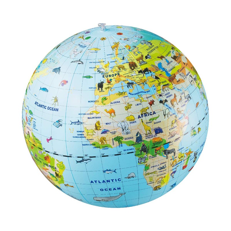 Bornelund Carry CY049B Planet Ball, Continent of Animals, 19.7 inches