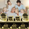 41pcs 60th Anniversary Party Plates Napkins Tableware Tablecloth Set, Black