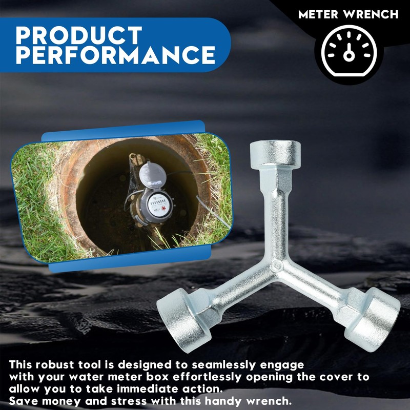 Fospectra MKH10820 Meter Box Key Wrench Set (1.2"/1.5"/1.5") for Water