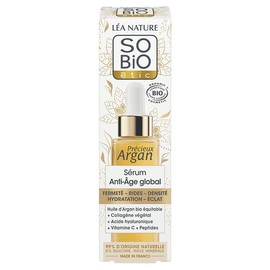 So bio étic | Global Anti-Aging Serum | Sublimactive | Glatt | Straffend | Regeneriert | Hohe Verträglichkeit | Reife, auch empfindliche Haut | 99% natürlichen Ursprungs | 30 ml