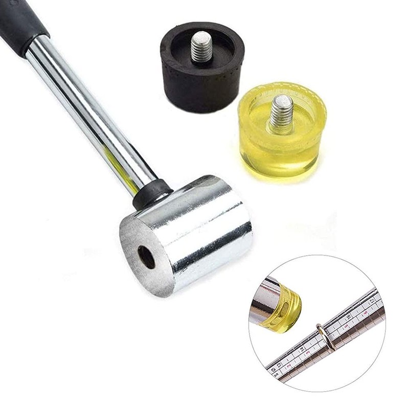 25mm/9.84in Rubber Mallet Double-Sided Soft Hammer Plastic Hammer Manual Rubber