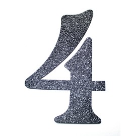 Revonobi Garage Doors Magnetic House Numbers 5inch- Flexible Black Embossed Magnetic - Great for Garage Doors (Numbers: 4)