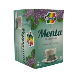 Té de Menta (Peppermint Tea) - 25 Tea Bags - Vegan, 100% Natural - Premium Therbal Brand