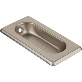 Brushed Nickel Window Sash Lift | 3 1/8" x 1 5/8" | Pack of 10 | Recessed Pull for Sash Windows | Reproduction Furniture Hardware | UA-823-PBN (10)