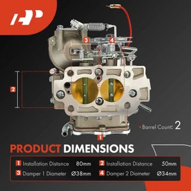 A-Premium 2 Barrel Carburetor Compatible with Nissan Pathfinder 1984-1989, 720 1983-1989, Caravan 1985, Datsun Truck 1985, Bluebird 1984, Atras Truck 1990, Vanette Panel Van 1986, Electric Choke