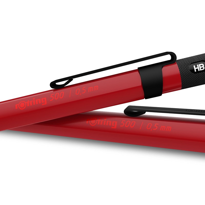 rOtring 500 Mechanical Pencil 0.5mm Red Barrel