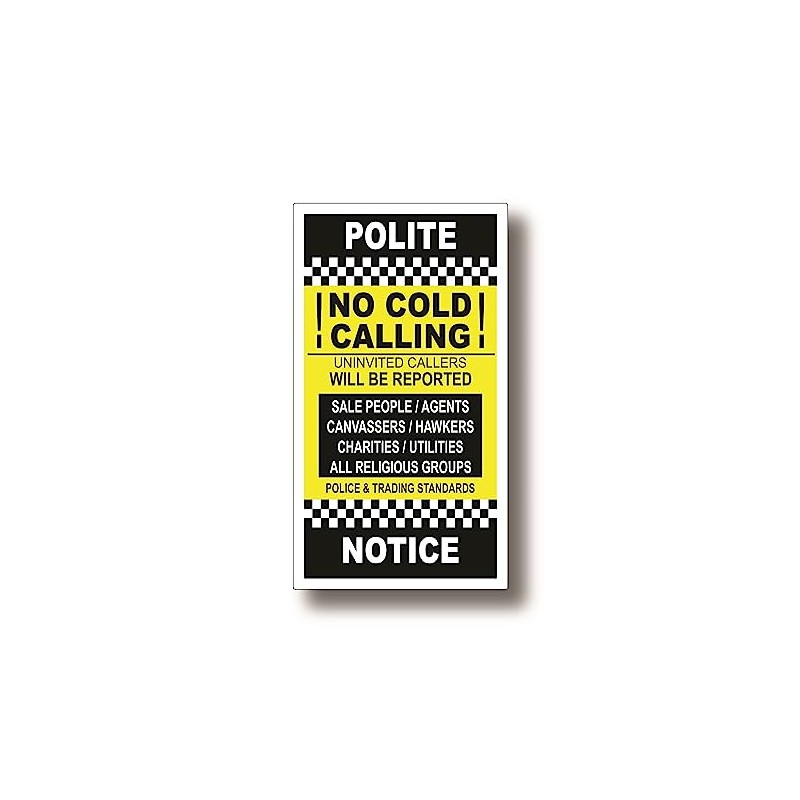 No Cold Caller Sign - Keep Unwanted Calls at Bay!