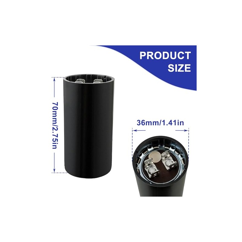 BOJACK 88-108 uF/MFD 220-250 VAC Voltes 50/60 Hz Universal Round