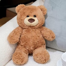 Teddy Bear Plush Toy, 10inches Teddy Bear Stuffed Animal Birthday for Kids Girl Friends (Brown)