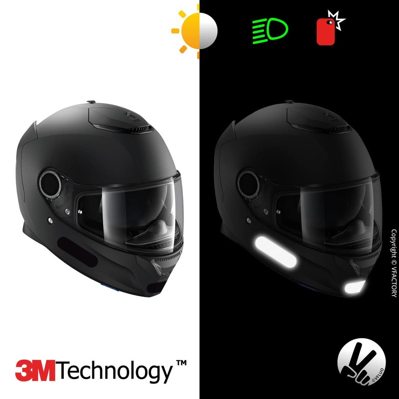 VFLUO Black Standard™ – Kit of 4 Black Retro-Reflective Helmet