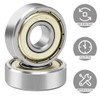 EYVRPAU 8 Pieces Skateboard Bearings, Double Shielded Small Bearings, Replacement
