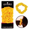 Amelia Beauty, Yellow Satin Small Scrunchies, 12-Pack – No Damage