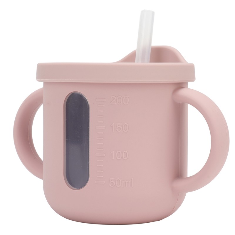 Silicone Sippy Cups Double Handles Lightweight Toddler Training Cup with