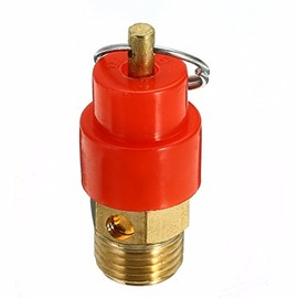 Air Compressor Safety Release Valve Pressure Relief Regulator Valves External Thread Red Hat 8 Bar 120PSI 1/4" BSP