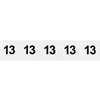 White Number 13 Stickers 0.75 Inch 19 mm Round 500