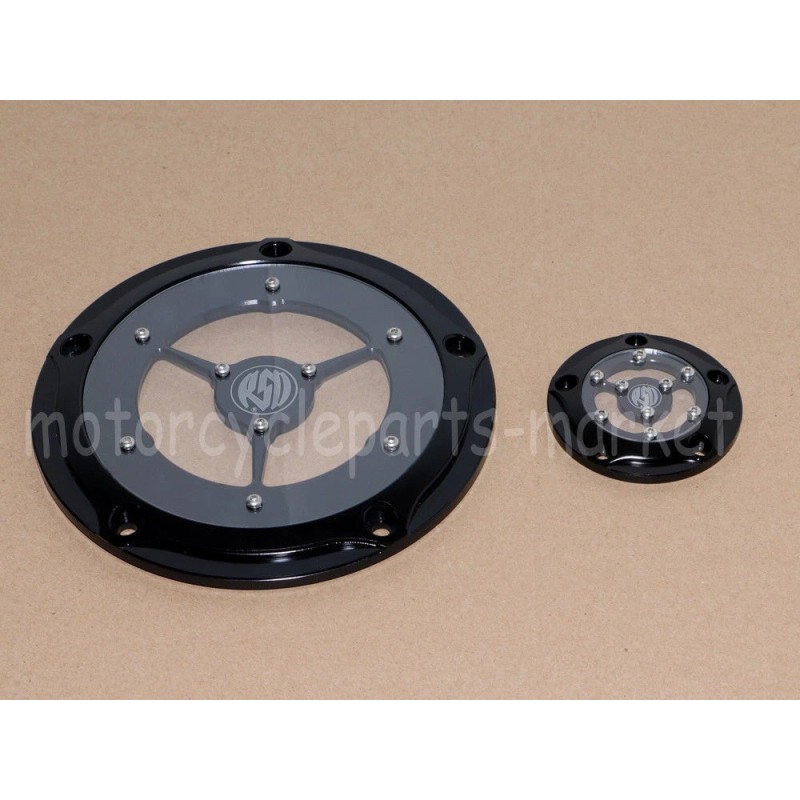 Unbraned RSD Clear Derby Timer Covers for Harley Touring Street