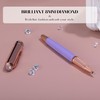 MCNTEIK Stylish Purple Pen, With 8mm Brilliant diamond,Attractive Real Rose