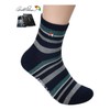 Men's Casual Honey-Patterned Ringle Mid-Calf Socks 5 Pairs Random Delivery - 26cm