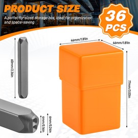 Starvortex 36Pcs Metal Letter Stamps Kit, 4mm Durable Carbon Steel Letter Punch Set for Metal (A-Z, 0-9, &), Number and Symbols Leather Stamping Tools Punch for Wood Plastic Leather