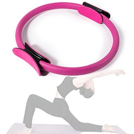 Anillo de Pilates,Accesorios de Entrenamiento para Pilates,Aro de Resistencia, Aro Mágico de Pilates y Yoga,con Asas Acolchadas de Espuma Ligeras y du
