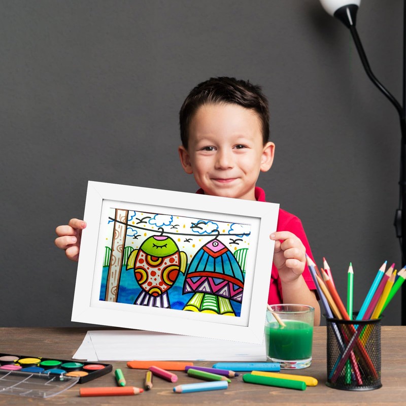 Sinand Picture Frames Set of 2 (White)