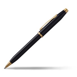 Cross Century II Refillable Ballpoint Pen Presented in a Luxury Gift Box - Medium Point, Black Ink, Black & Gold