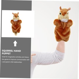 Vaguelly 2pcs Plush Toy Hand Puppet Squirrel Soft Toys Stuffed Animal Puppet Story Finger Puppets Finger Puppets for Puppet for Babies Finger Doll Finger Puppets Brown Fabric