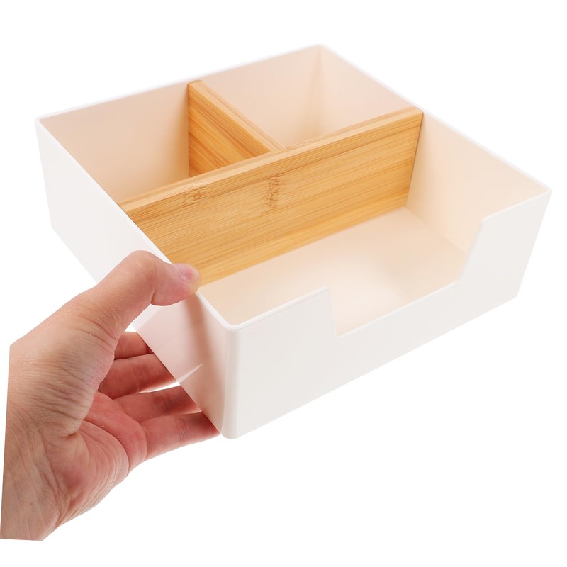 GRIRIW Desktop Tea Bag Storage Box Compartments for Coffee and