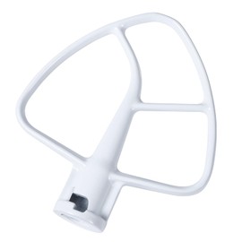 K45B Flat Beater for Kitchenaid Stand Mixer, Coated Flat Beater for Kitchenaid Mixer Attachments,4.5-5 Quart Flat Beater Replacement Stand Mixer Attachment Aluminum Paddle Attachment Pastry Beater