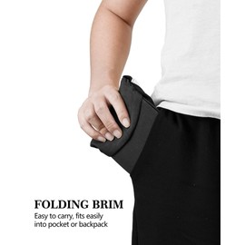 GADIEMKENSD Kids Hat, Foldable Baseball Cap for Toddlers, UPF50+ Sun Protection, Lightweight and Breathable, Suitable for Boys and Girls from 2 to 9 Years, black