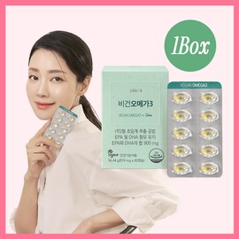 Hurum [UNA:N] UNAN Vegan Omega 3 Supercritical Altige Omega 3 Pregnant Women’s Gift 60 capsules, 1 unit / [UNA:N] 유나엔 비건오메가3 초임계 알티지 오메가3 임산부 선물 60캡슐, 1개