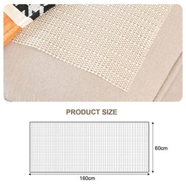 SanKristo Versatile Non Slip Mat, 100cm x 160cm PVC Anti Slip Rug Underlay, Cuttable Floor Carpet Gripper Underlay, Waterproof Hand Washable Grip Mat Liner for Home (Beige)